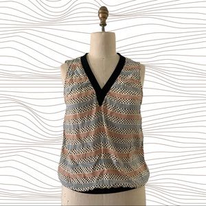 Marni for H&M Sleeveless polka dot v-neck blouse